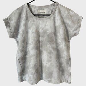UpWest Tie-Dye Crewneck Sweatshirt Gray Women's Size Small Short-Sleeve Pullover